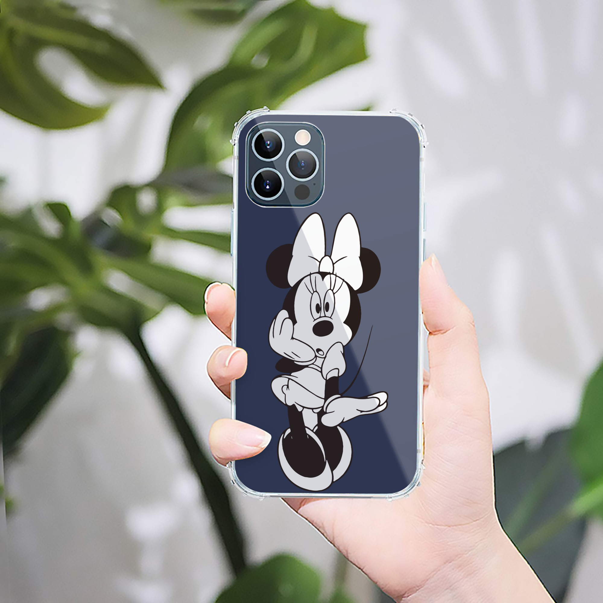 （画像用） ミッキーマウス Mickey Mouse 【iPhone 12シリーズ対応】透明スマホケース（クリアソフトケース）